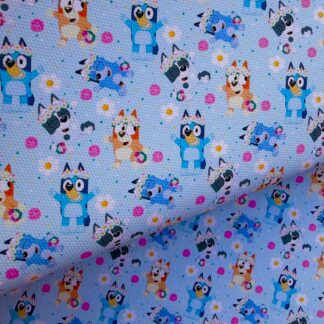Blue Dog 018 Canvas Fabric Sheet