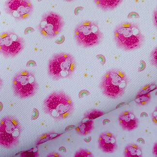 Pink Piggie 043 Canvas Fabric Sheet