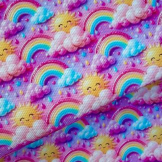 Sunshine & Rainbows 001 Canvas Fabric Sheet