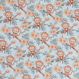Monkey 001 Canvas Fabric Sheet