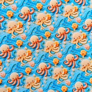 Octopus 003 Canvas Fabric Sheet
