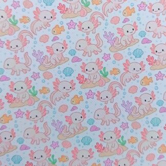 Axolotl 005 Canvas Fabric Sheet