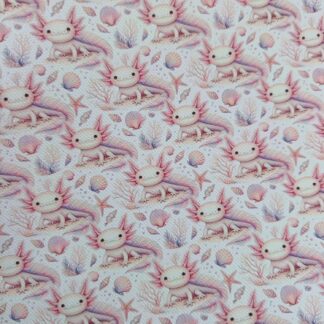 Axolotl 006 Canvas Fabric Sheet