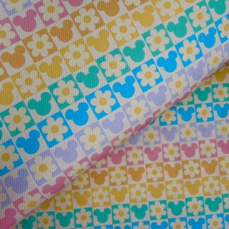 Disney Floral Rainbow 001 Canvas Fabric Sheet