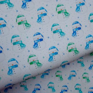 Snowmen 001 Canvas Fabric Sheet