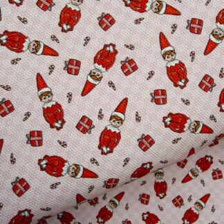 Naughty Elf 001 Canvas Fabric Sheet