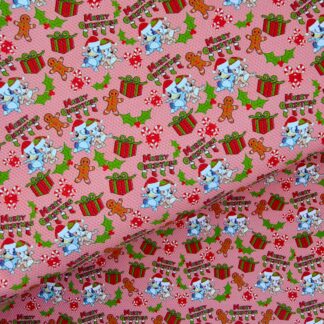Blue Dog Christmas 003 Canvas Fabric Sheet