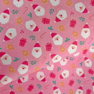 Pink Christmas 006 Canvas Fabric Sheet