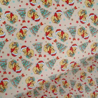 Pooh Christmas 002 Canvas Fabric Sheet
