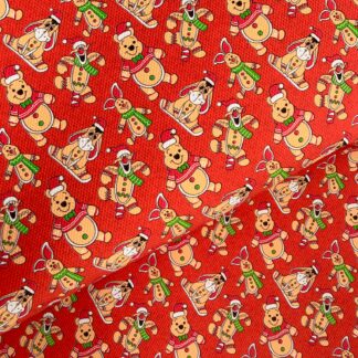 Pooh Christmas 004 Canvas Fabric Sheet