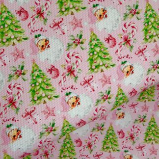Pink Christmas 011 Canvas Fabric Sheet