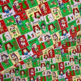 K Pop Christmas 012 Canvas Fabric Sheet