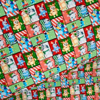 Blue Dog Christmas 006 Canvas Fabric Sheet