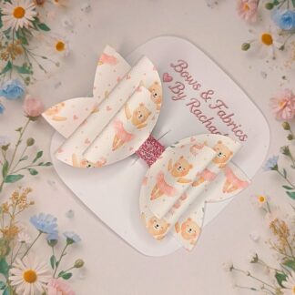 Ballerina Bear 001 Hair Bow