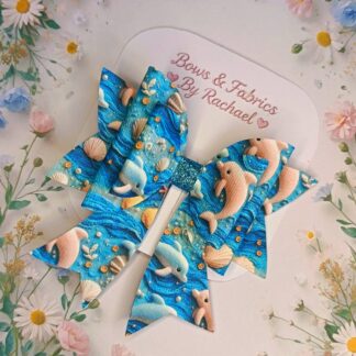 Dolphins 002 Tail Hair Bow