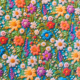 Flowers 040 Canvas Fabric Sheet