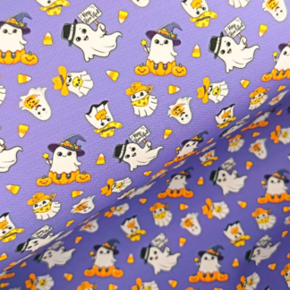 Cute Ghosts 002 Canvas Fabric Sheet
