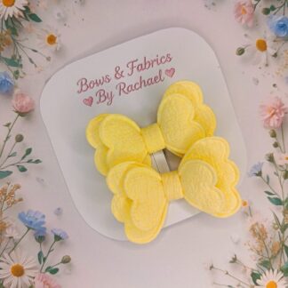 Limited Edition Teeny Pigtail Hair Bows Yellow