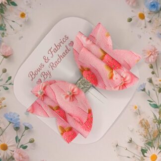 Strawberries & Bows 001 Hair Bow