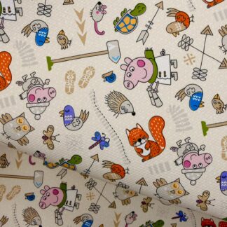 Pink Piggie 021 Canvas Fabric Sheet