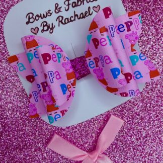 Pink Piggie 001 Hair Bow