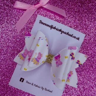 Pink Piggie 002 Hair Bow