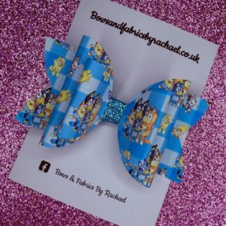 Blue Dog 024 Hair Bow