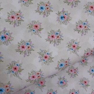 Floral Cross 001 Canvas Fabric Sheet