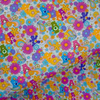 Rainbow Bears 010 Canvas Fabric Sheet