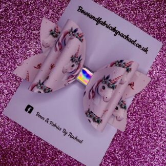 Christmas Unicorn 001 Hair Bow