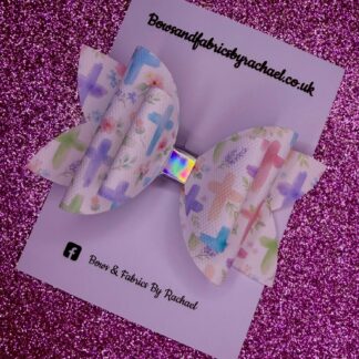 Watercolour Cross 001 Hair Bow