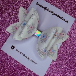 Floral Cross 001 Hair Bow