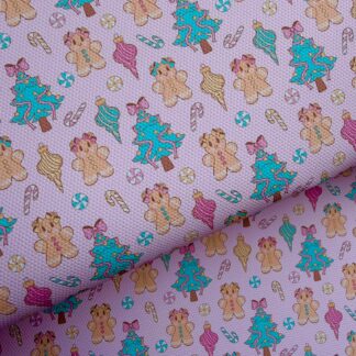 Pink Christmas 003 Canvas Fabric Sheet