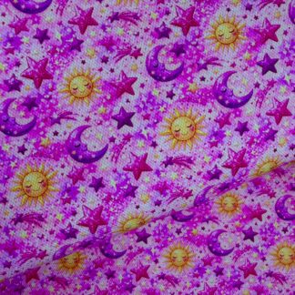 Sun Moon & Stars 001 Canvas Fabric Sheet