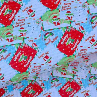 Yoda Christmas 001 Canvas Fabric Sheet