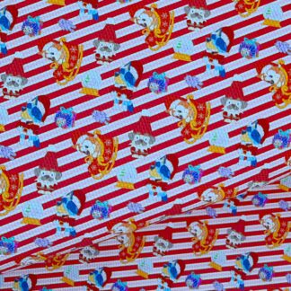 Blue Dog Christmas 004 Canvas Fabric Sheet