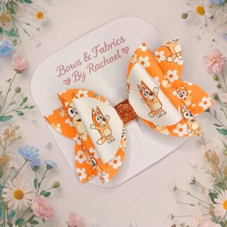 Pre School Favs Orange Flower Hair Bow