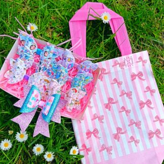 Hair Bow Gift Set Disney Toy Story Peppa Huntrix & More Free Reusable Bow Bag