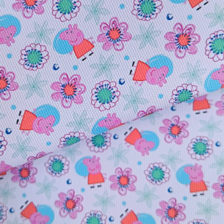 Pink Piggie 019 Canvas Fabric Sheet