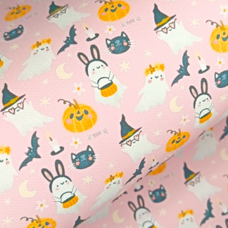 Cute Ghosts 004 Canvas Fabric Sheet