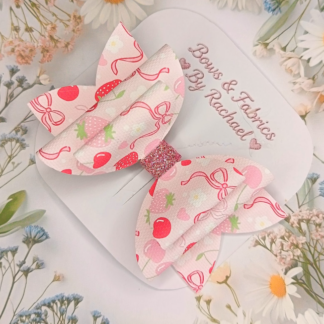 Strawberry Bow 002 Hair Bow