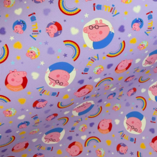 Pink Piggie 033 Canvas Fabric Sheet