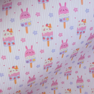 Cute Popsicles 001 Canvas Fabric Sheet