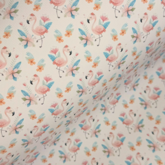 Flamingo 001 Canvas Fabric Sheet