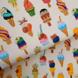 Princess Ice Creams 001 Canvas Fabric Sheet