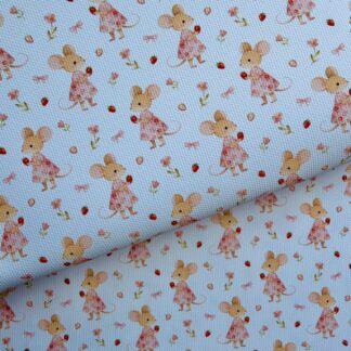 Cute Mouse 001 Canvas Fabric Sheet