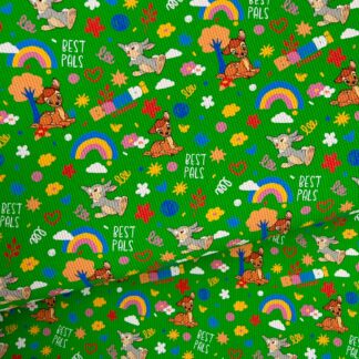 Disney Deer 004 Canvas Fabric Sheet