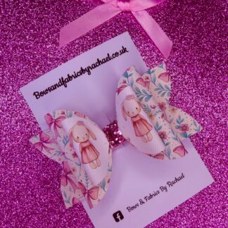 Floral Bunny Hair Bow