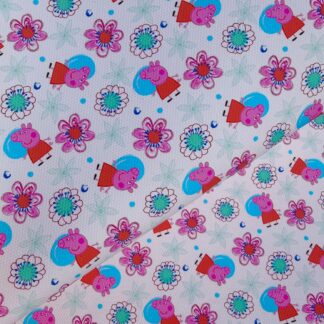 Pink Piggie 019 Canvas Fabric Sheet
