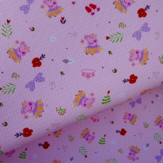 Pink Piggie 020 Canvas Fabric Sheet